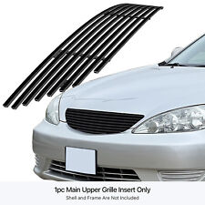 Fits 2002-2006 Toyota Camry Upper Stainless Steel Black Billet Grille Insert