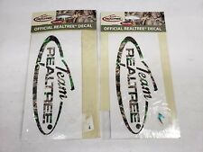 Qty2 Team Realtree - Official Logooval-hardwood Green Window Decal