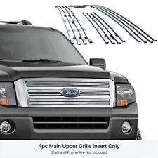 Fits 2007-2014 Ford Expedition Upper Stainless Chrome Billet Grille Grill Insert