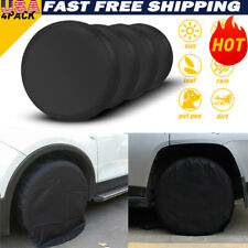 Black Waterproof Tire Cover Wheel Tyre Rv Camper Trailer Protector Sun 27-29