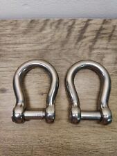 Lot Of 2 D Shackle 3 14 Inch Bow Shackle 316 Stainless High Quality