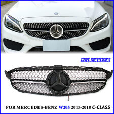 Front Grille Wled Star For Mercedes Benz C-class C300 W205 Front Grill 15-18