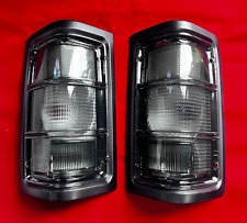 81-93 Dodge Ram Dakota Smoke Tail Lights W Black Wide Trim Taillights Pair New