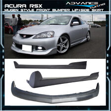For 05-06 Acura Rsx Mugen Style Front Bumper Lip Spoiler Side Skirt Pu Dc5