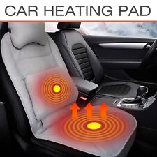 Universal Car Heated Seat Cover Pad Winter Warming Pad With Lumbar Support Usa