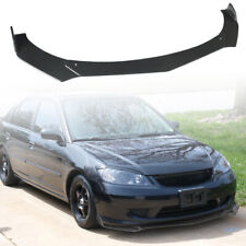 For 04 05 Honda Civic 24dr Jdm Style Front Bumper Lip Body Kit Carbon Painted