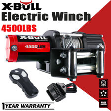 X-bull Electric Winch 4500lbs 12v Steel Cable Atv Utv Towing Truck Off-road 4x4