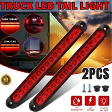 2x 15leds Red Led Sealed Truck Trailer Strip Brake Rear Stop Turn Tail Light Bar