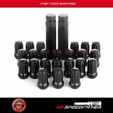 23 Set Of 2 Keys 12 -20 Black Wheel Lug Nuts 6 Spline Tuner For Ford Jeep