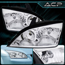 For 2005-2007 Ford Focus Replacement Chrome Housing Headlight Clear Signal Lamps