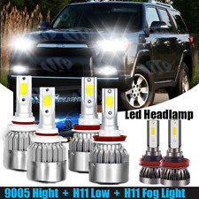 For Toyota 4runner 2010-2020 Led Headlight Bulbs Kit Highlow Beam Fog Light