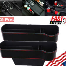 2x Car Seat Gap Catcher Filler Storage Box Pocket Organizer Holder Abs Suv -us