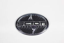 Scion Emblem Big Black Carbon Fiber Style Tc Xa Front Letter Badge Sticker