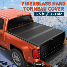 6.56.6ft Frp Hard Tri-fold Tonneau Cover For 2007-2024 Toyota Tundra Bed Truck