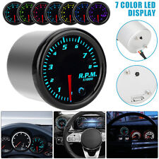 2 Inch 52mm Electrical Tachometer Gauge For 0-8x1000 Rpm 7 Color Led Display
