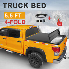 5.5ft 4 -fold Tonneau Cover For 2004-2015 Nissan Titan Truck Bed Wled Hardwares