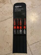 Snap On 4 Pc Red Instinct Soft Grip File Set Sghbf500a New