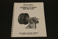 Winona Van Norman 302 302h Little Brute Brake Lathe Operating Manual Parts Id
