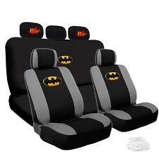 For Vw Batman Deluxe Car Seat Covers And Classic Pow Logo Headrest Covers