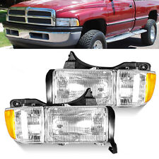 Headlights Head Lamp Pair Set Of 2 For 94-02 Dodge Ram Pickup 1500 2500 3500