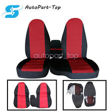Front 6040 High Back Bench Seat Cover Black Red 2pcs For 98-2003 Ford Ranger