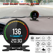 Car Hud Obd2 Gauge Head Up Car Digital Display Speedometer Rpm Alarm Water Temp
