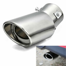 Chrome Stainless Steel Exhaust Rear Tail Pipe Muffler Tip Round Accessories Exv