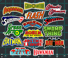 15 Classic Dc Comic Logo Stickers -clear Holographic Or White-batman Superman