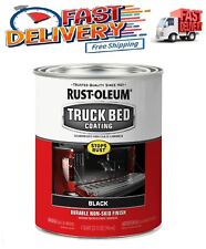 Black Truck Bed Coating Brush Or Roll On Liner Trailer Paint Rust-oleum Quart