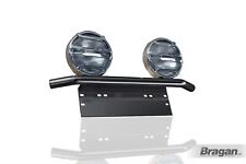 Number Plate Light Bar Chrome Lamps X2 To Fit Jeep Cherokee 2014 Tube - Black