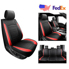 Us Car Specialized Custom Leather Seat Cover For Ford F-150 2015-2020 Black Red