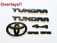 6 Pc Toyota 2022-2024 Tundra Sr5 4x4 Matte Blackout Overlays Emblem Badge