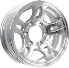 2-pack Aluminum Trailer Wheels 15x6 15 X 6 6 Lug 5.5 Center T03 Silver Rim