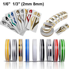 12 Roll Vinyl Pinstriping Pin Stripe Double Line Car Tape Decal Stickers 12mm