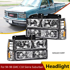 Fit For 94-98 Gmc C10 Ck Sierra Headlightsbumper Corner Lamp Leftright Side
