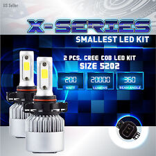 200w 20000lm Cree Led 6000k White Fog Light Conversion Kit Bulbs Pair- 5202