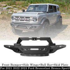 Modular Front Bumper For 2021-2024 Ford Bronco Off-road Wskid Plate Bull Bar