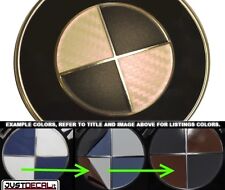 Carbon Fiber White Matte Black Sticker Overlay Complete Set Fits Bmw Emblems