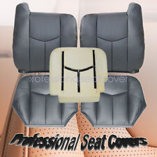 Front Leather Seat Cover Foam Cushion For 2003 2004 Chevy Silverado No Armrest