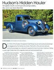 1937 Hudson Terraplane Cab Pickup 3 Pg Color Article Hudson