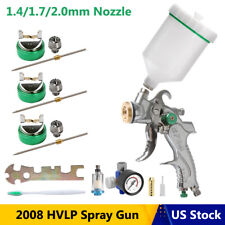 2008 Hvlp Air Spray Gun Kit Auto Paint Gravity Feed Primer 1.4-2.0mm Nozzle