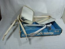 Vintage Pair Yankee Lo-mount Truck Mirrors Brackets White Finish 1 New 1 Used