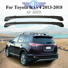 Fits 2013-2018 Toyota Rav4 Black Adjustable Front Rear Roof Top Rack Cross Bar
