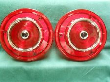 New 1956 Ford Tail Light Lenses With Glass Blue Dots Customline Fairlane T-bird