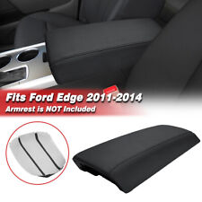 Fits 2011-2014 Ford Edge Middle Console Lid Armrest Vinyl Leather Cover Black