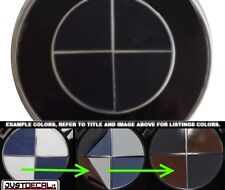 Matte Flat Black Vinyl Sticker Overlay Complete Set Hood Trunk Fits Bmw Emblems