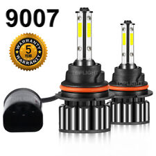 Pair 4-sides 9007 Led Headlight Bulbs Kit 6000k White High Low Beam Light Bulb