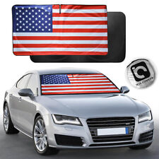 Car Windshield Sun Shade Cover Auto Front Window Uv Block Shield Visor Usa Flag