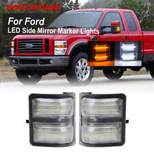 Led Side Mirror Marker Lights For 2008-2016 Ford F250 F350 F450 F550 Super Duty