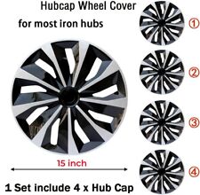 Hub Caps Full Set Wheel Covers Fit Steel Rims For Toyota Corolla Chevrolet 15